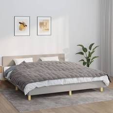 vidaXL Grau 155x220 cm 7 kg Stoff Gewichtsdecke Grau