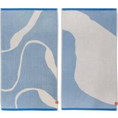 Mette Ditmer Håndklæder Mette Ditmer Nova Arte 40x55 cm 2-Pak Light Blue/Offwhite Gæstehåndklæde Hvid