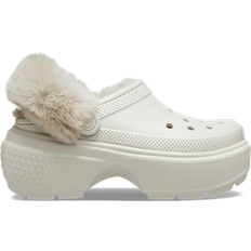 Beige Chaussons d'Extérieur Crocs Stomp Lined Sabots Unisex Stucco