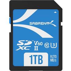 1 TB Memory Cards & USB Flash Drives Sabrent Rocket SDXC Class 10 UHS-II U3 V60 270/170MB/s 1TB