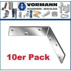 Acciaio Squadre da falegname Vormann Balkenwinkel L100x100 mm 10 st S.5mm Squadra da falegname