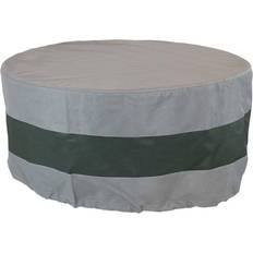 Polyester Fire Pits & Fire Baskets Sunnydaze Decor Round 2-Tone Outdoor Fire Pit Cover Gray/Green Stripe 60-Inch