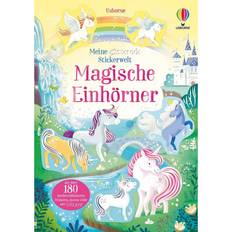 Usborne Meine glitzernde Stickerwelt: Magische Einhörner