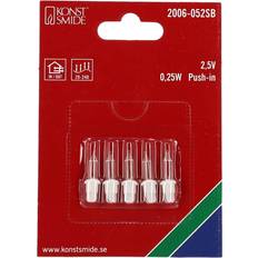 B Bombillas incandescentes Konstsmide 2006-052SB Fairy light replacement bulb 5 pcs White socket 2.5 V Clear