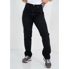Wrangler Dame Jeans Wrangler Jeans Med Lige Pasform - Sorte