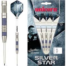 Einhörner Gartenspielzeuge Unicorn 27 Grams Darts Silver Star 3 Gary Anderson 80% Tungsten Precision Steel Tip Set