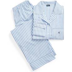Polo Ralph Lauren Shirting Stripes Long Pyjama Set - Hydrangea Blue/White