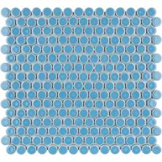 Tiles Merola Tile Hudson Penny Round Light Porcelain Mosaic Tile 10.74 case