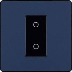 Väggdimmers på rea BG Evolve Matt Blue 200W Single Touch Dimmer Switch 2-Way Master PCDDBTDM1B