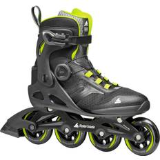 Black Inlines & Roller Skates Rollerblade Macroblade BOA Mens Inline Skates, Black/Lime