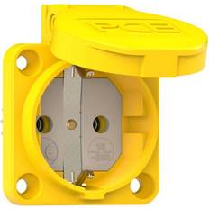 Yellow Electrical Outlets PCE 601.450.05 Add-on socket IP54 Yellow