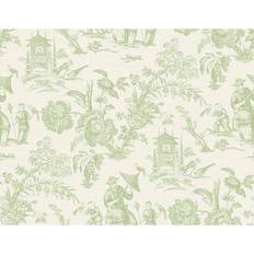 Wallpapers Seabrook Designs Colette Chinoiserie Nonwoven Unpasted Wallpaper Garden Herb