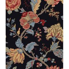 NextWall Kianna Jacobean Floral Peel Stick Wallpaper Ebony