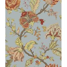 NextWall Blue Dusk Kianna Jacobean Peel and Stick Wallpaper