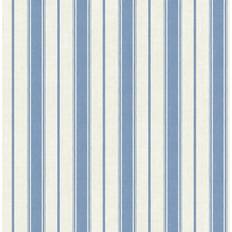 Seabrook Designs Eliott Linen Stripe Nonwoven Unpasted Wallpaper Blue Bell