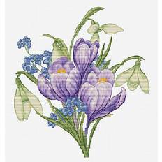 LUCAS Cross stitch kit spring flowers, b1404