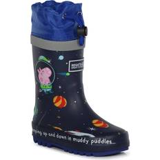 Blue Wellingtons Regatta Kids Comfortable Peppa Pig Splash Wellies Navy Space