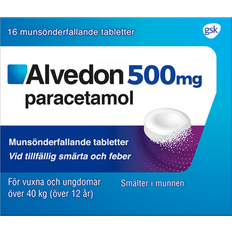 Alvedon Alvedon 500mg 16 st Munsönderfallande tablett