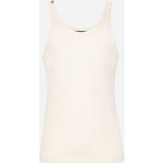 Linnen Dolce & Gabbana Bomull Ärmlös Tank T-shirt White