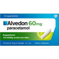 Stolpiller barn Alvedon 60mg 10 st Stolpiller