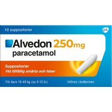 Stolpiller barn Alvedon 250mg 10 st Stolpiller