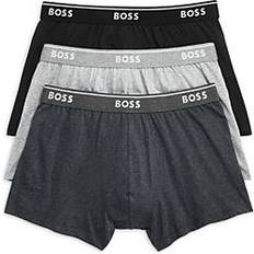 HUGO BOSS Underwear HUGO BOSS Classic Cotton Trunks, Pack of Light Gray/Gray/Black