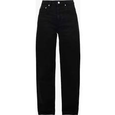 Frame Womens Film Noir Le Ultra High-rise Barrel-leg Jeans