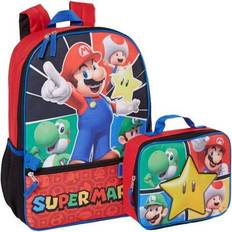 Red School Bags Nintendo b1b06awsmb super mario backpack with lunch box mario kids backpack 2