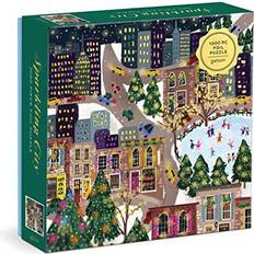 Galison Joy Laforme Sparkling City 1000 Piece Foil Puzzle In a Square Box