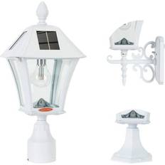 A Lamp Posts Gama Sonic Baytown Bulb Solar Lamp 3' Fitter Mounts - White Farola