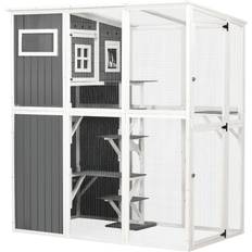 Cat enclosure Pawhut Walk-in Catio Outdoor Cat Enclosure Large