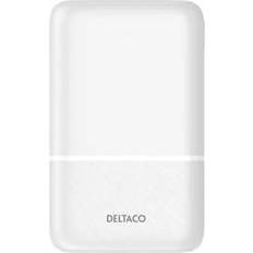 Deltaco Powerbanks Batterier & Laddbart Deltaco 2xUSB USB-C powerbank, 10 000mAh, 20W, vit