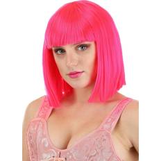 Rose Perruques Courtes FUN.COM Hot Pink Bob Fancy Dress Costume Wig Pink