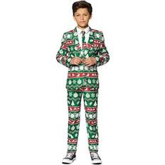 Suitmeister Kids Christmas Tree Green Nordic Suit Green/Red/White