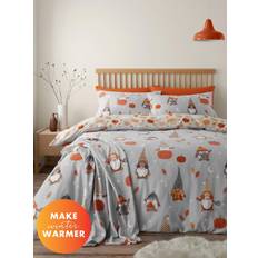 Catherine Lansfield Autumn Gonks Duvet Cover Grey