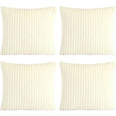 Sienna Ribbed Soft Fleece Cushion Cover White