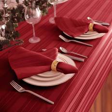 Red Cloth Napkins Elrene 17 Denley Stripe Damask Cloth Napkin Red