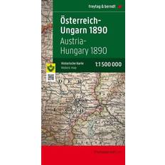 Garne & Handarbeitsbedarf Österreich-Ungarn 1890, 1:1,5 Mio. Historische Karte