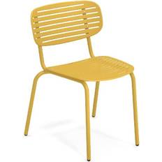 Stackable Patio Chairs Emu Chaise Empilable Mom Jaune Acier Verni Designer Florent Coirier