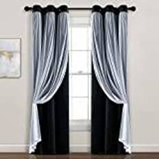 Curtains & Accessories Lush Decor Grommet Sheer Panels Insulated