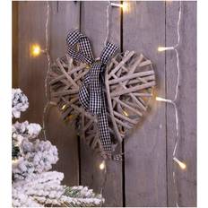 St Helens Light Wicker Christmas Heart Woven Willow Decoration