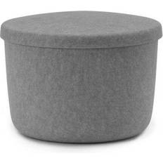 Grå Sittepuffer Normann Copenhagen Hide Sittepuff