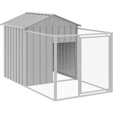 vidaXL house dog kennel with run dog cage