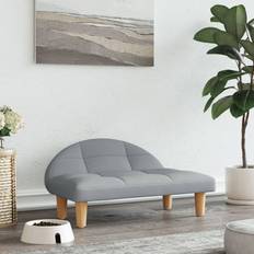vidaXL Hundeseng 70x52x30 stof lysegrå