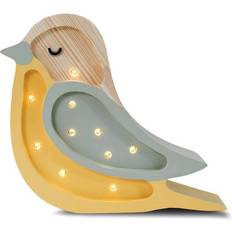 Little Lights Mini Lampe Fugl Khaki Light Mustard Natlampe