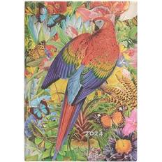 Paperblanks 12-Monatskalender 2024 Tropischer Garten Midi Verso