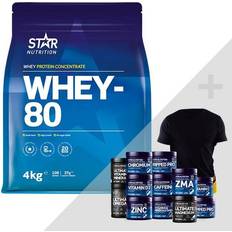 D-vitaminer Proteinpulver Star Nutrition Whey-80 4kg + Bonus Product Caramel Latte