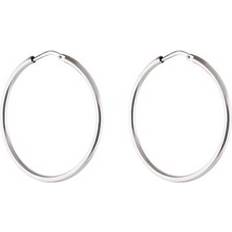 CU Jewellery Letters hoop örhänge Silver