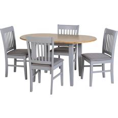 Wood Dining Sets SECONIQUE Oxford Extending Dining Set 135cm 5pcs