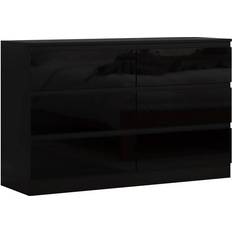 Fwstyle Modern White Gloss Chest of Drawer 120x77cm